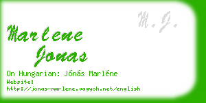 marlene jonas business card